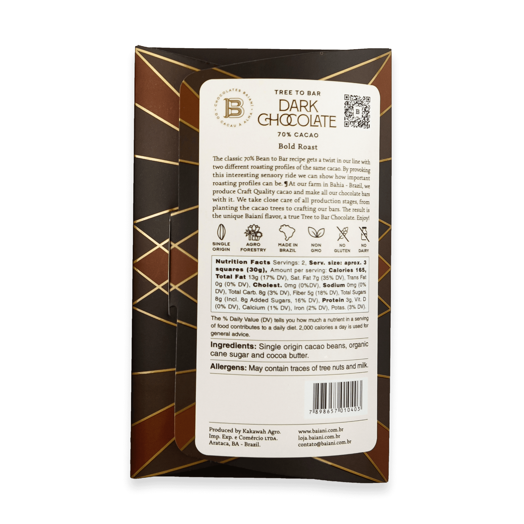 70% Dark Chocolate – Bold Roast