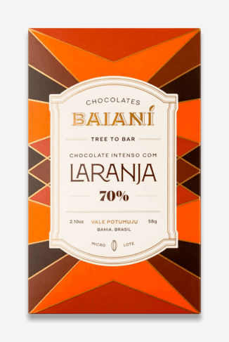 Chocolate em barra 70% Raspas de Laranja TESTE