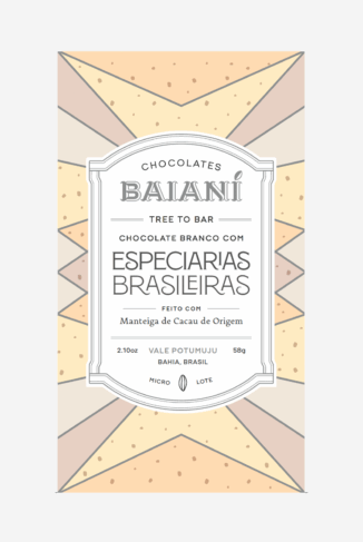 Chocolate em barra Branco com Especiarias Brasileiras